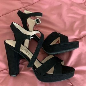 4 inch black heels